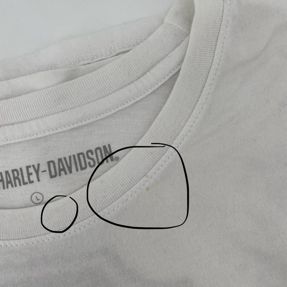 Harley Davidson Women’s Shirt White 1 Logo 100% Cotton L - Picture 6 of 9